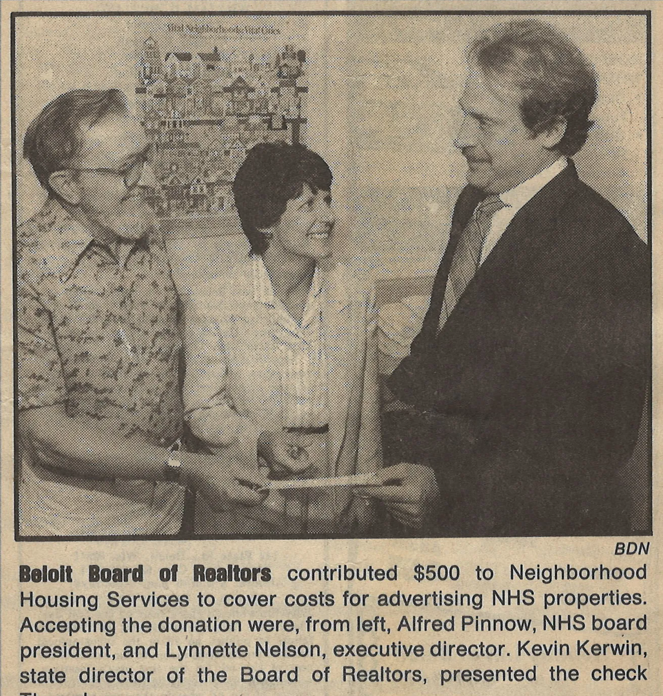Newspaper article with a photo